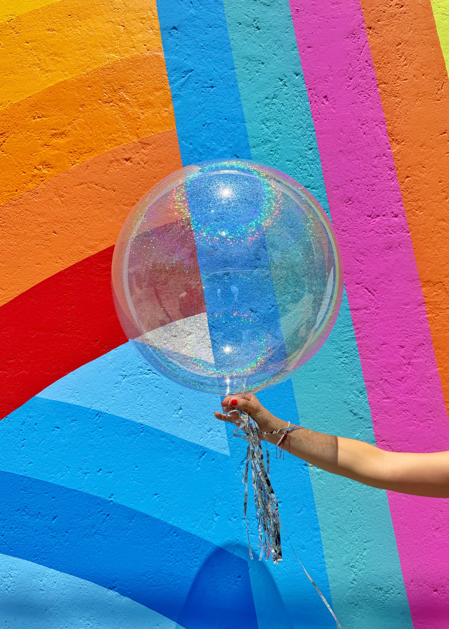 Confetti Bubble 20” PREESTIRADA con Glitter